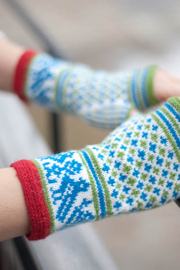 Birds and Blooms Mitts by Veronik Avery