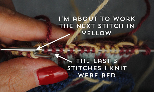 color change in stranded knitting