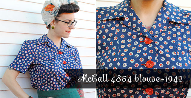 McCall 4854 Fall for Cotton blouse