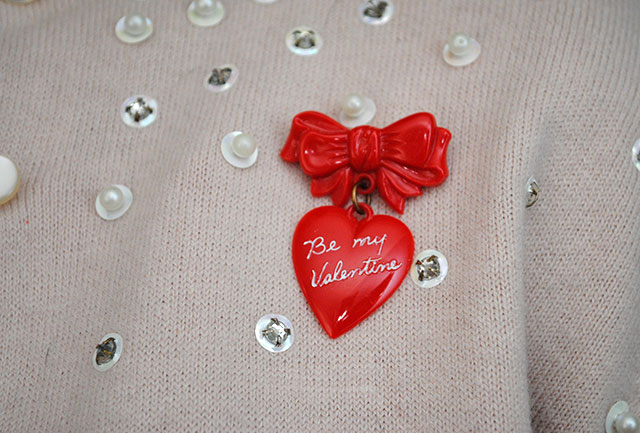 vintage Valentine brooch