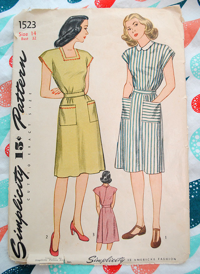 Simplicity 1523, pattern from 1945