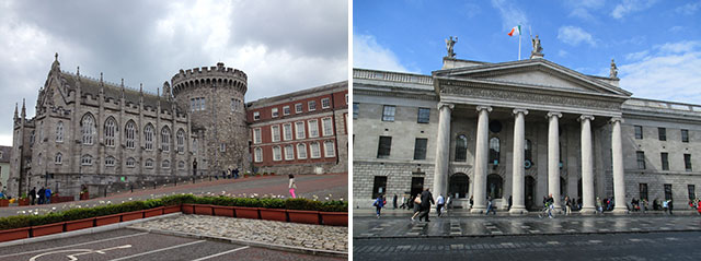 post office and Dublin Castle