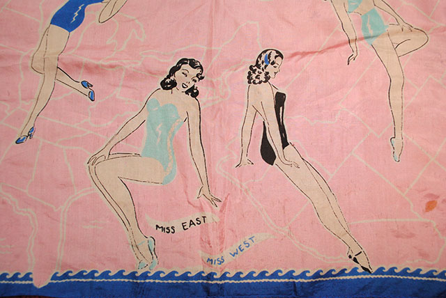 1940s Miss America scarf (Miss East and Miss West)