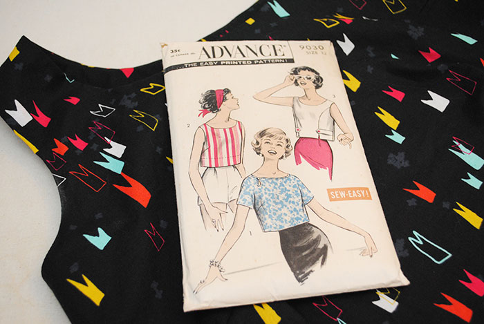 Advance 9030, late 50s vintage sewing pattern