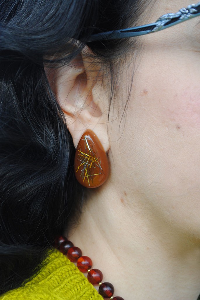 By Gum, By Golly tinsel earrings