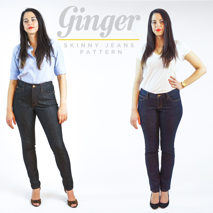 Ginger jeans skinny pattern, copyright Closet Case Files