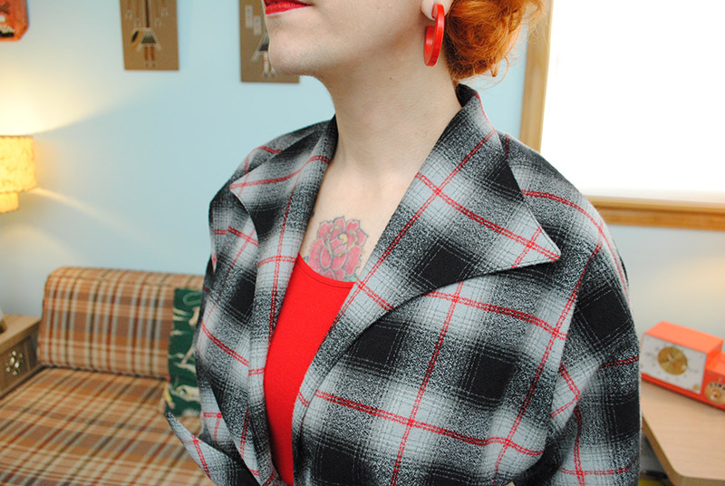 flannel tie-front topper