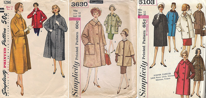 vintage Simplicity coat patterns