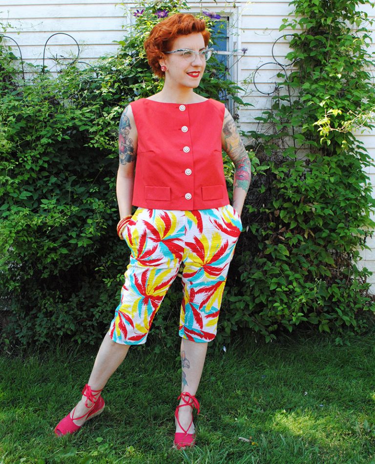 Tropical seersucker capris - Tasha Could Make That