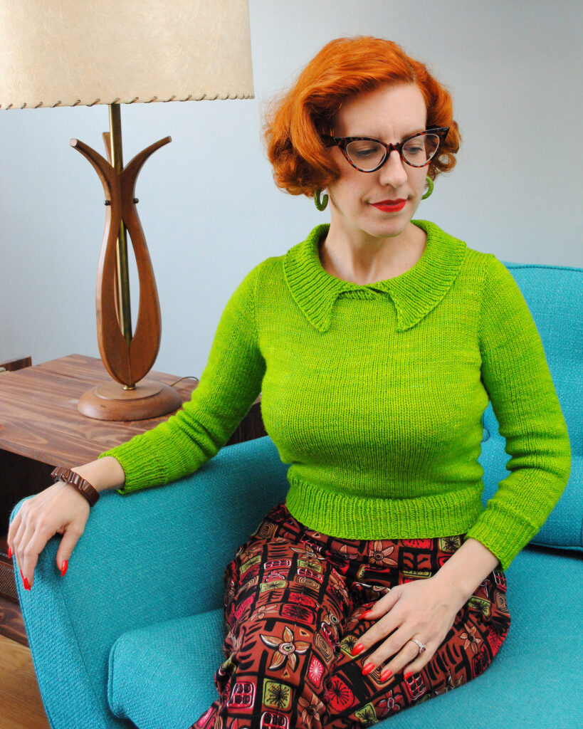 Vintage-inspired Royale pullover knitting pattern release