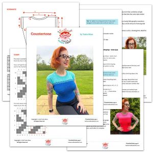 Countertone Top knitting pattern montage of pages